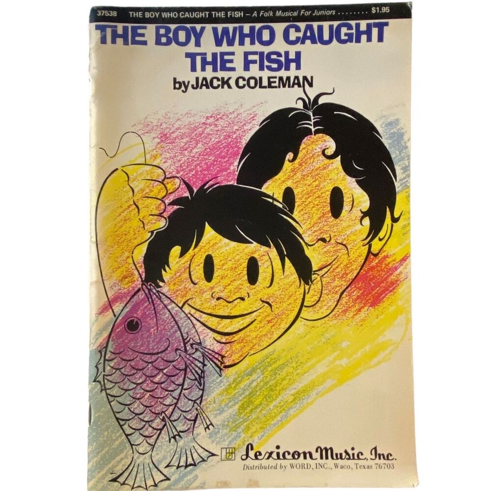 The Boy Who Caught The Fish Jack Coleman Sheet Music 1972 Folk Musical Gospel